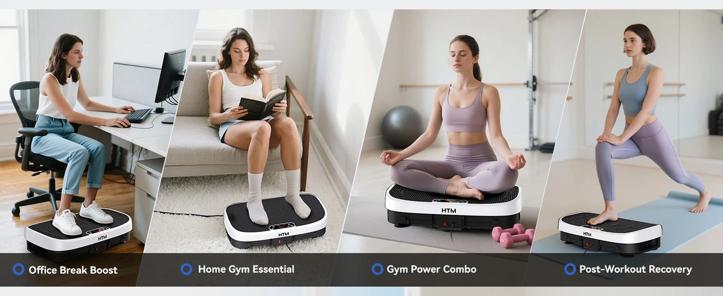 HTM Vibration Plate Trainer 330 Lbs Capacity 120 Levels Exercise