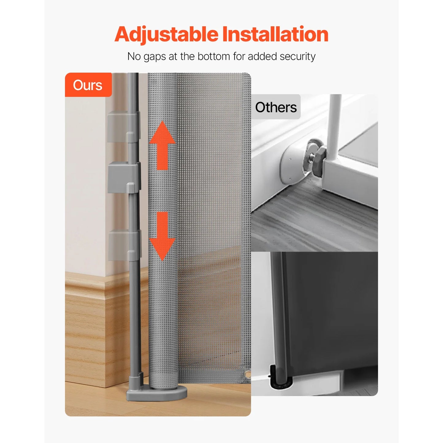 SucceBuy Retractable Baby Gate Mesh Barrier For Kids And Pets