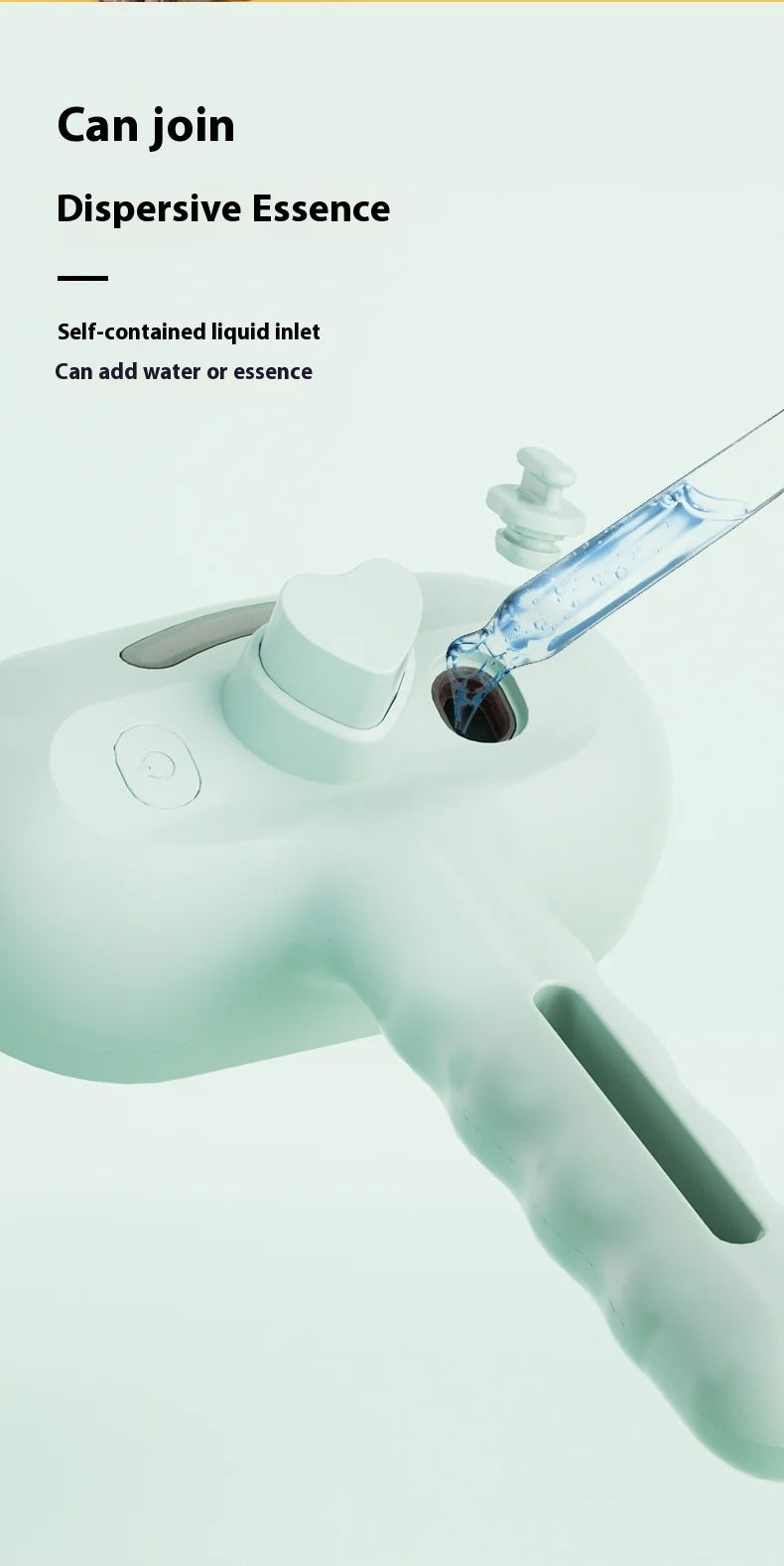 Pet Hair Removal Steam Brush For Grooming With Water Tank