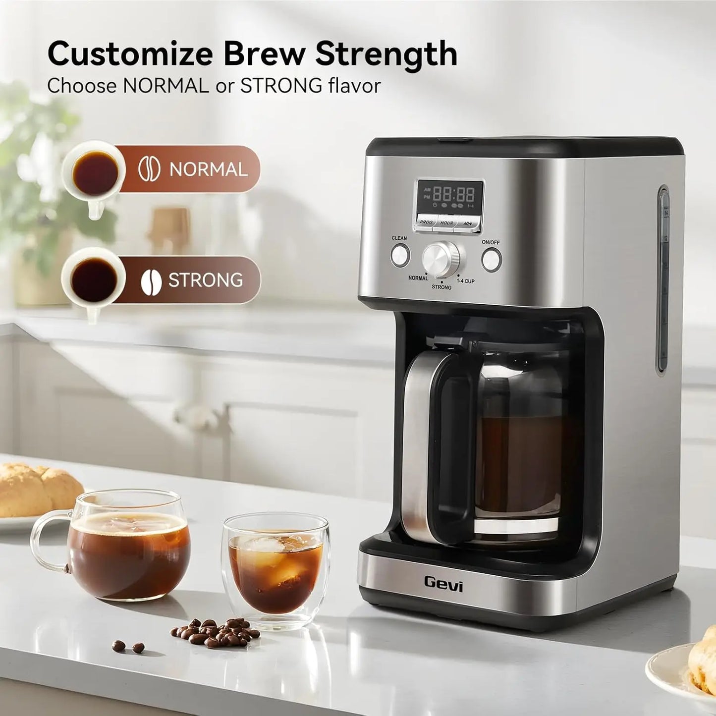 Programmable 14 Cup Drip Coffee Maker With Auto Shutoff