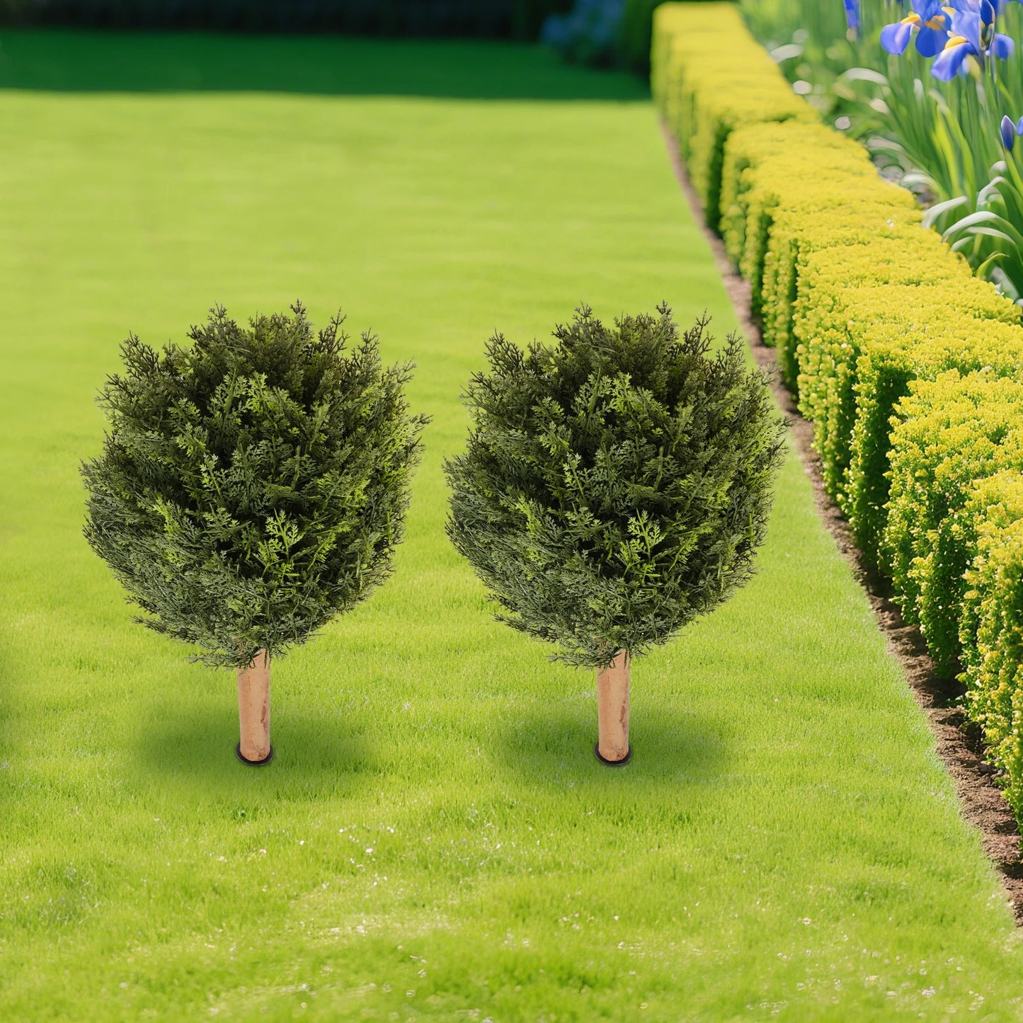 Artificial Cypress Trees With Spikes For Indoor Outdoor Home Decor