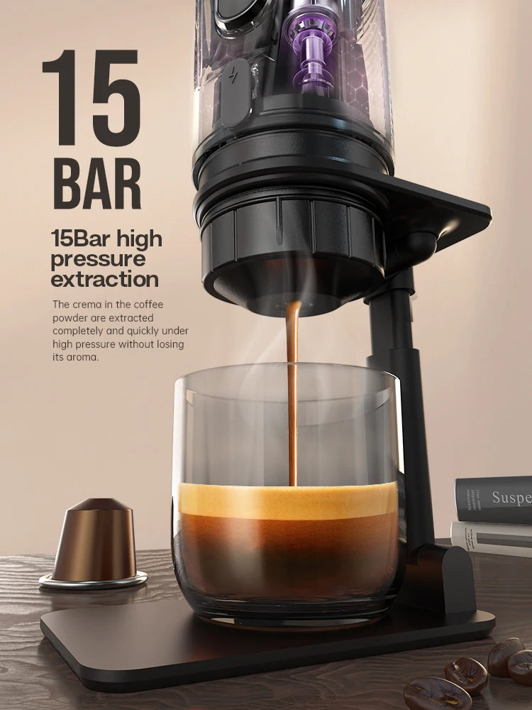 HiBREW Portable Espresso Coffee Machine For Car And Home 12V