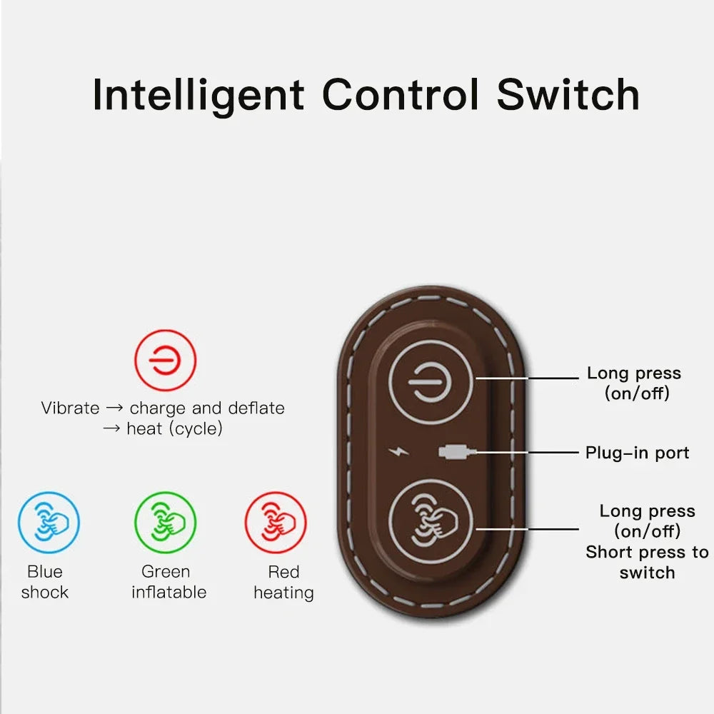 PAQIN Electric Neck Massager Pillow Heating Vibration Cervical Back Support
