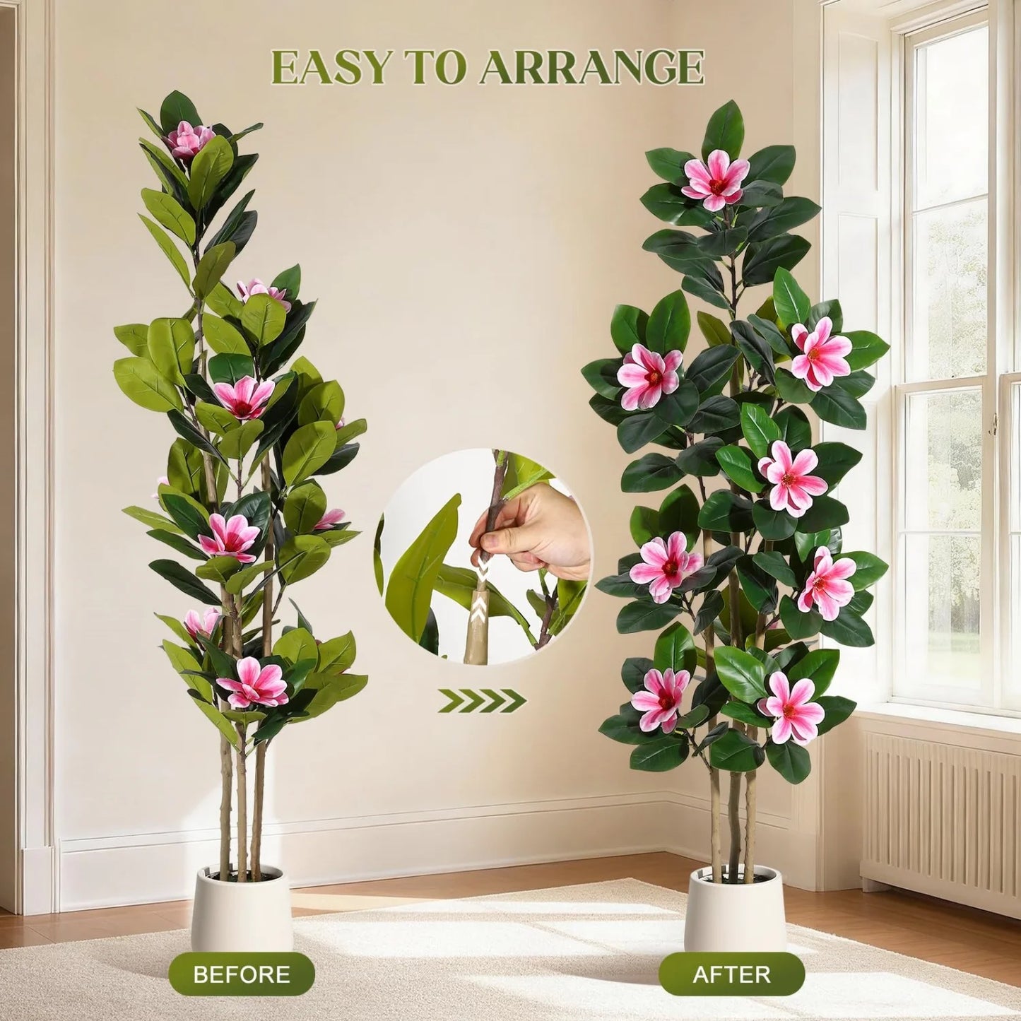 HiMISS Artificial Olive Tree With Lifelike Leaves For Home Decoration