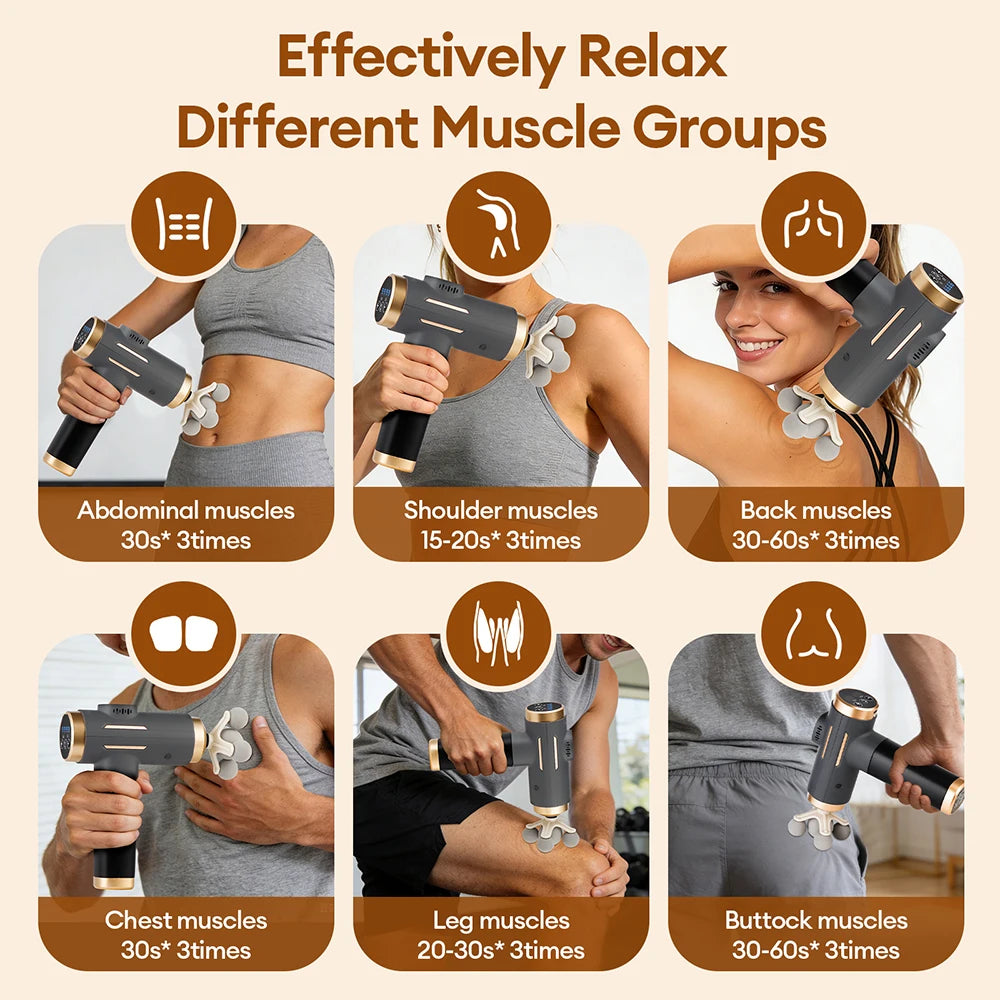 Foreverlily 11 In 1 Electric Massage Gun Professional Vibration Massager
