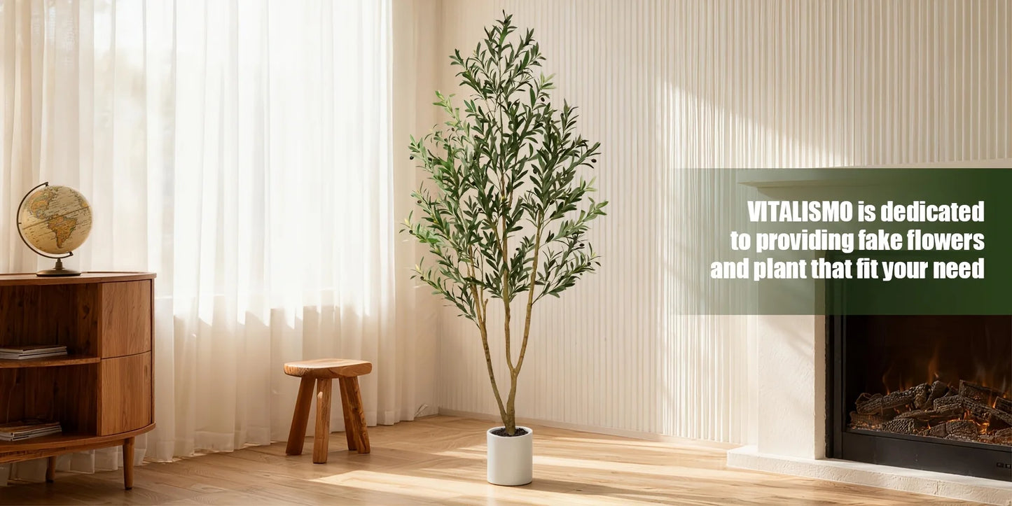 Olive Tree Artificial Indoor Decor With Realistic Leaves