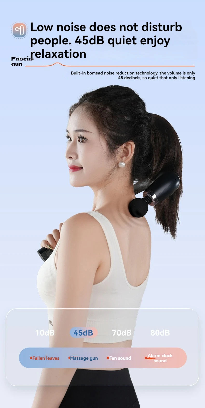 Paqin Smart Electric Fascia Gun Handheld Muscle Relaxation Massage Device
