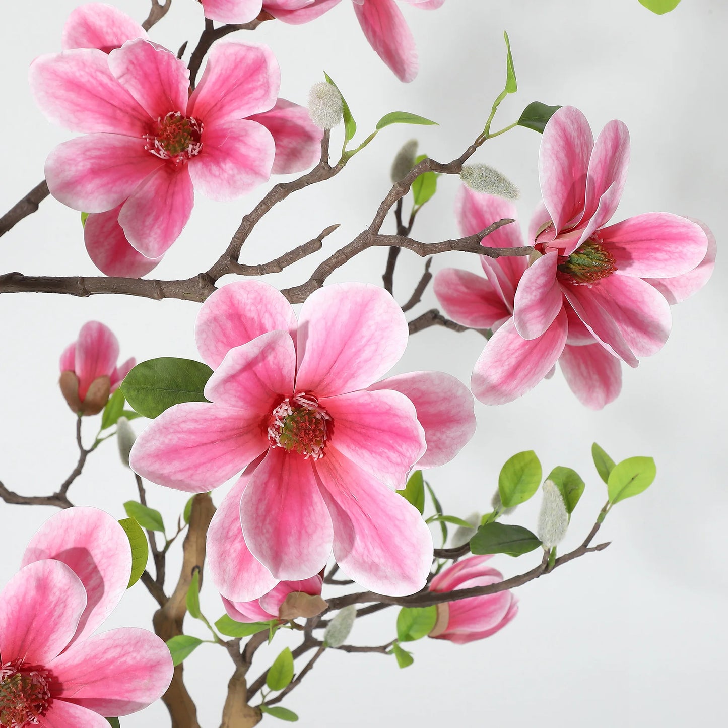 HiMISS Lifelike Magnolia Tree Silk Plant for Home Decor