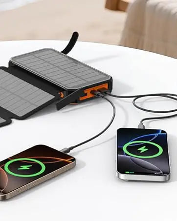 Wildfire 48000mAh Solar Power Bank With Built In Cables