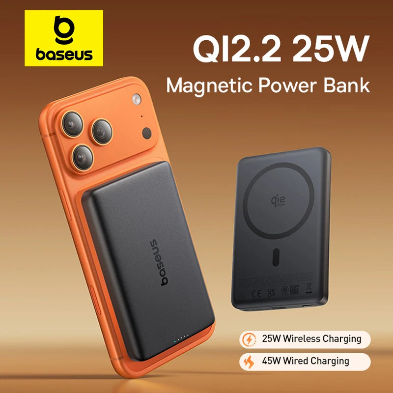 Baseus Qi2 25W Magnetic Wireless Power Bank 10000mAh PD 45W