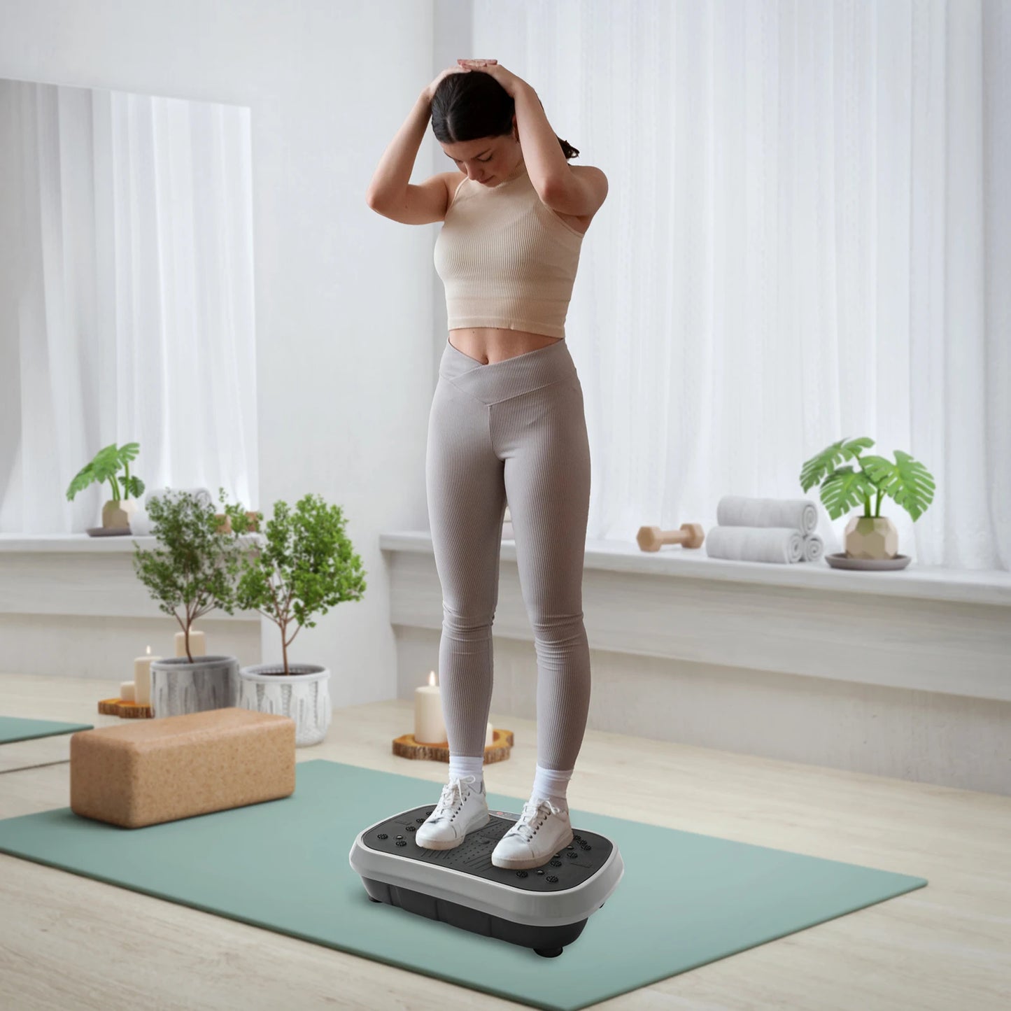 Vibration Plate Exercise Machine Fat Burning Home Fitness Portable Equipment