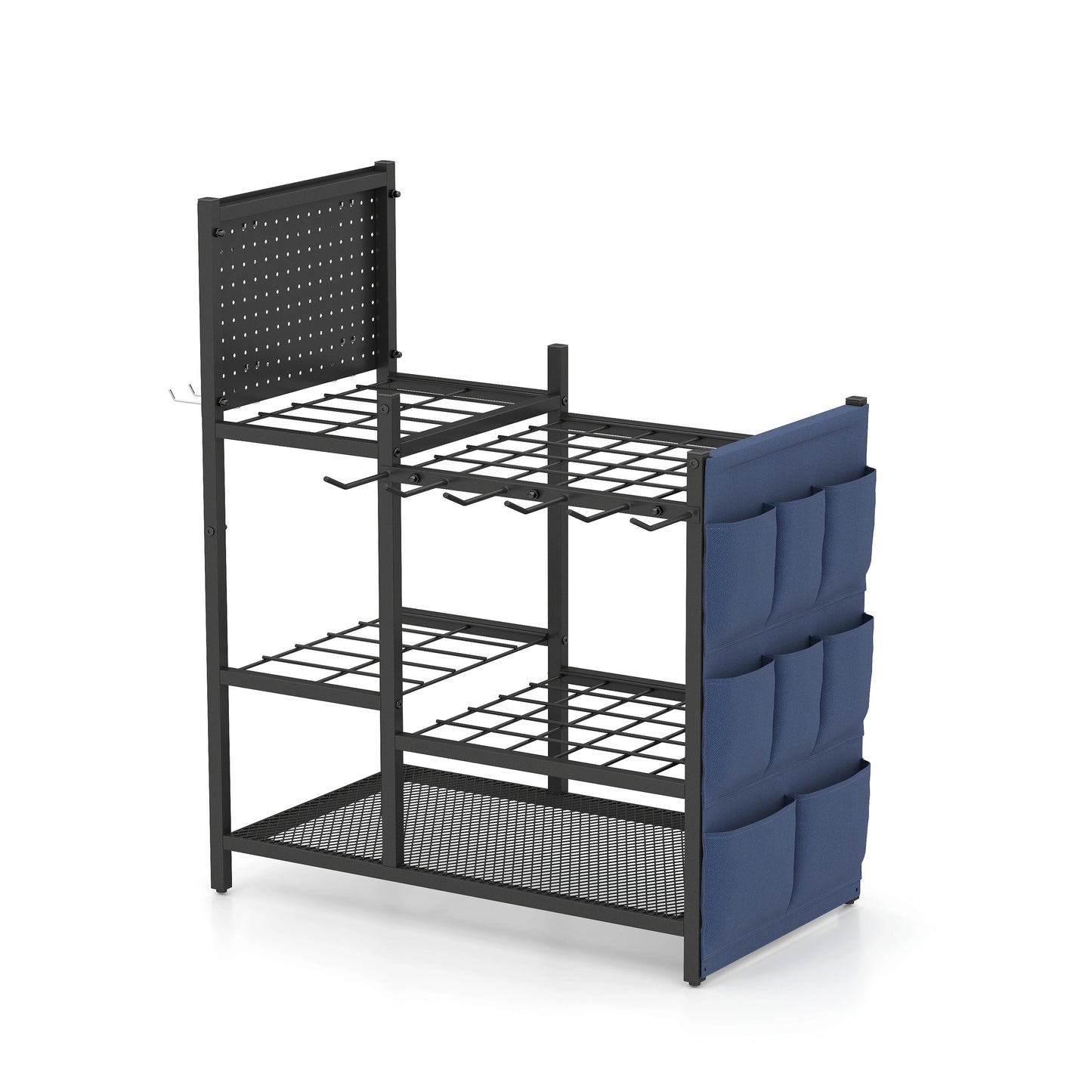 2 Pack Heavy Duty Garden Tool Storage Rack With Pegboard