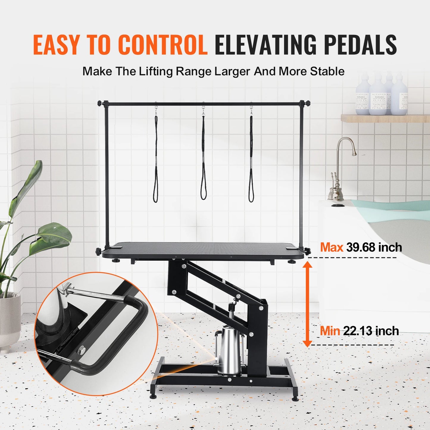 SucceBuy Hydraulic Pet Grooming Table 400 Lbs Capacity