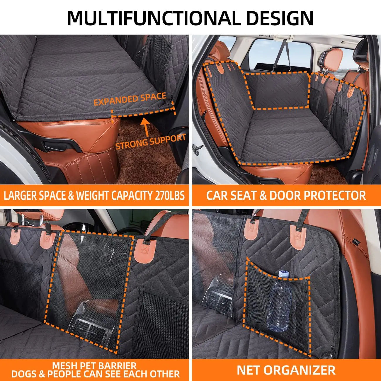 Dog Car Seat Cover Hammock For Pets Waterproof Nonslip