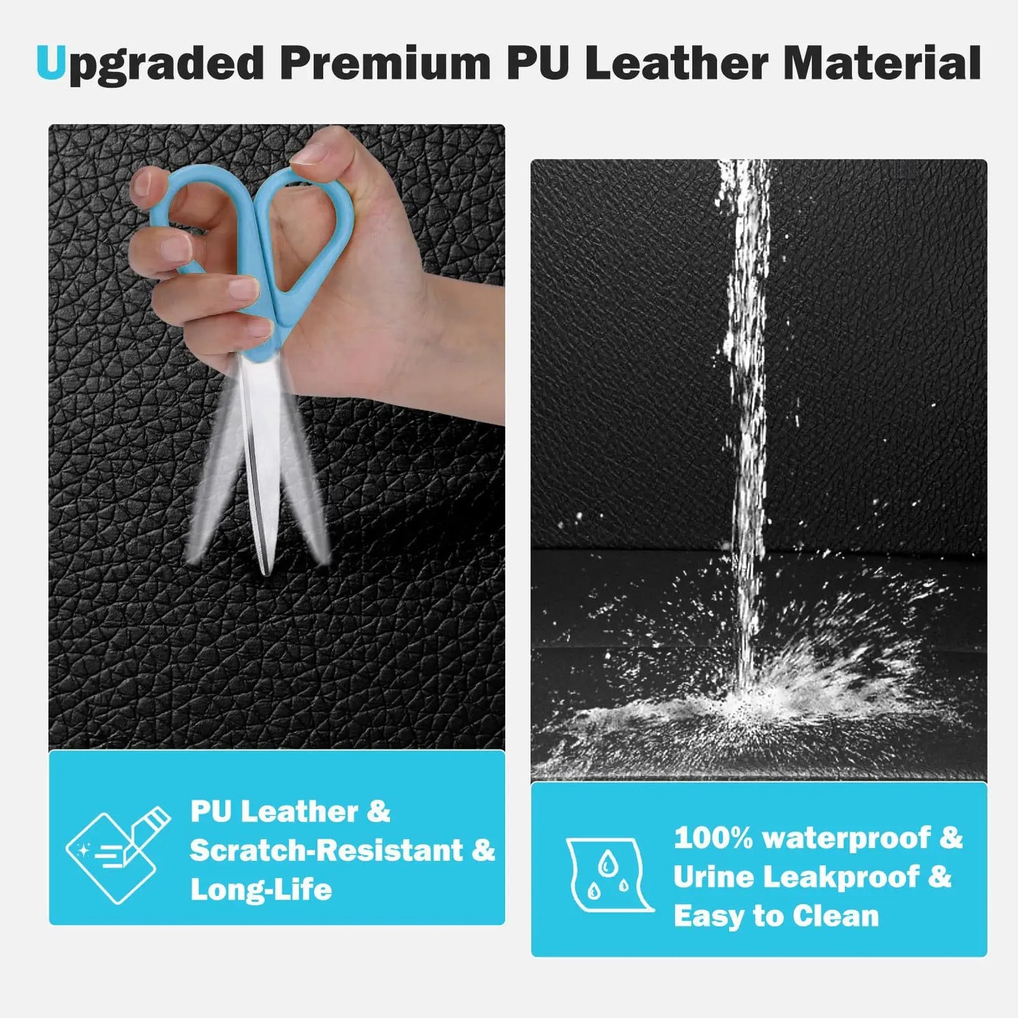 PU Leather Dog Back Seat Extender Waterproof Car Seat Cover