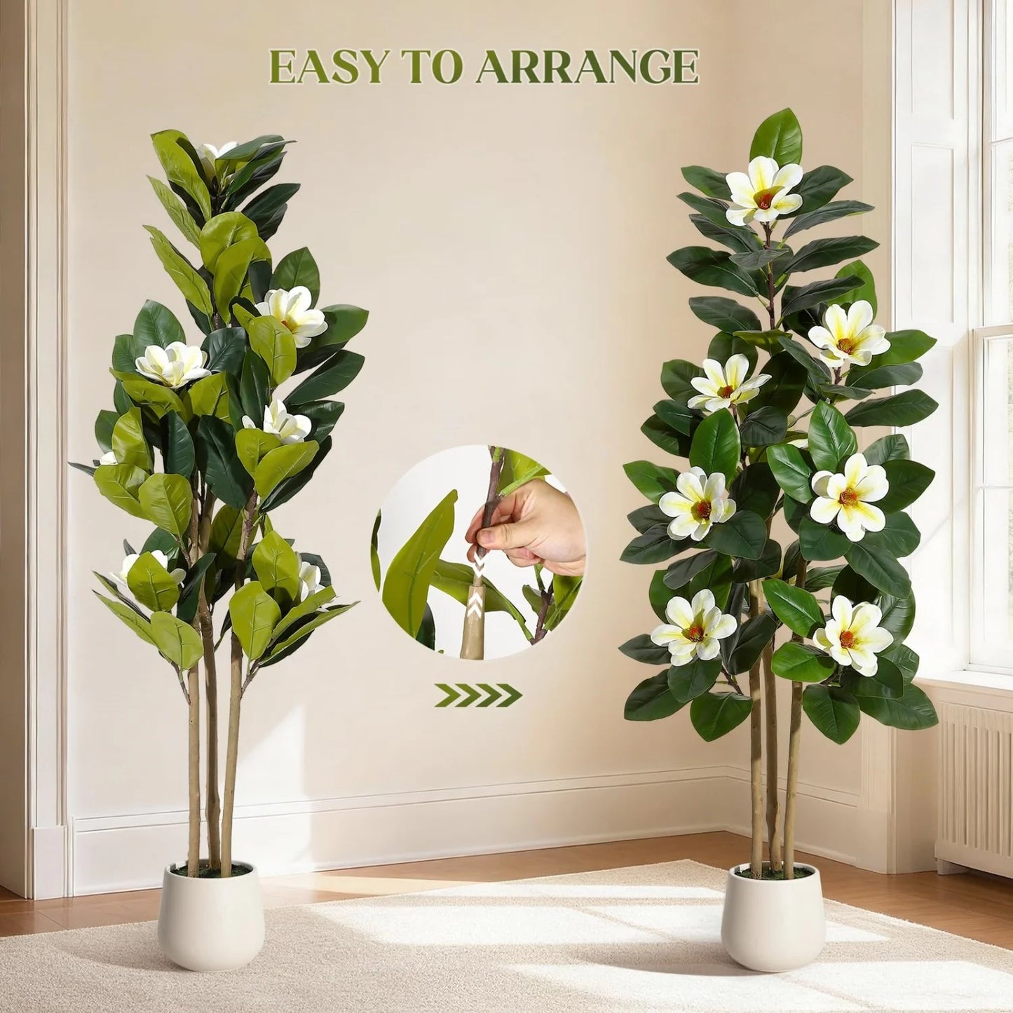 HiMISS Artificial Olive Tree With Lifelike Leaves For Home Decoration