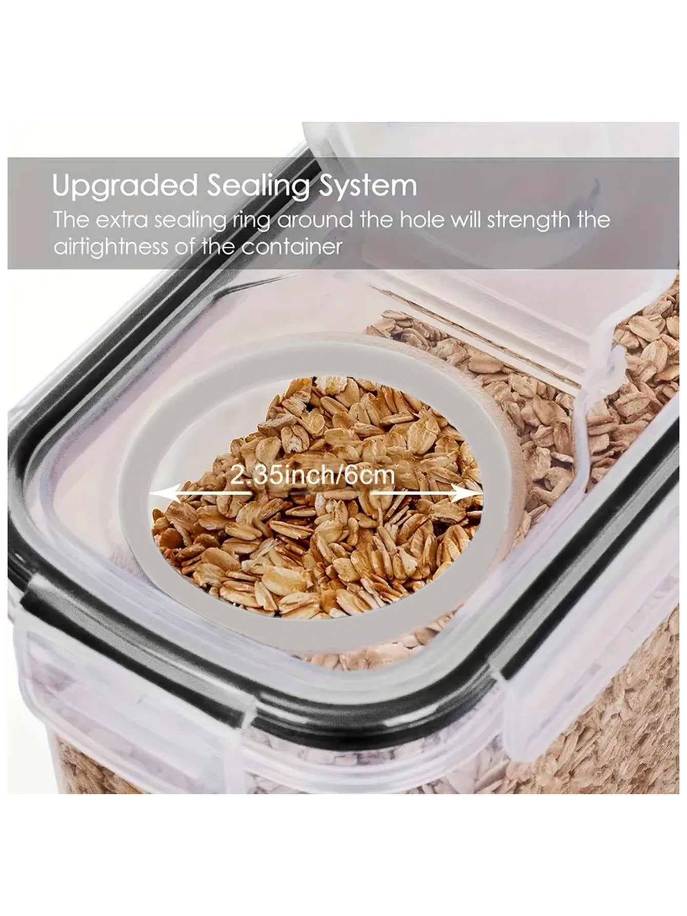 4 Piece Large Food Storage Containers With Lids Airtight