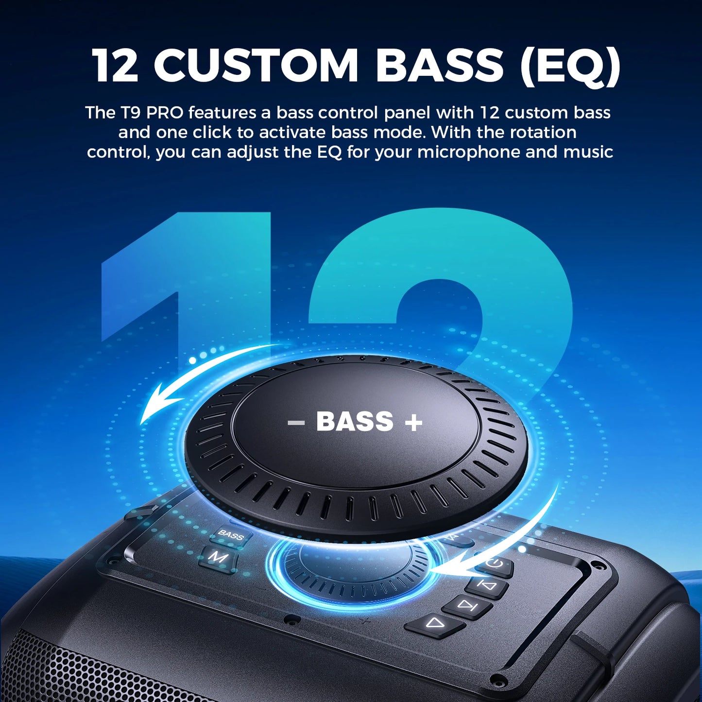W-King 250W Bluetooth Speaker Loudest 120dB Boombox Portable
