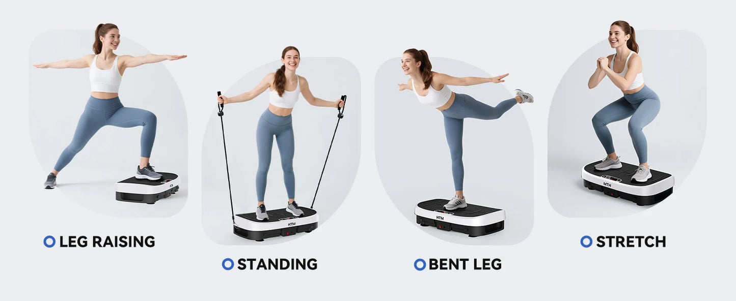 HTM Vibration Plate Trainer 330 Lbs Capacity 120 Levels Exercise