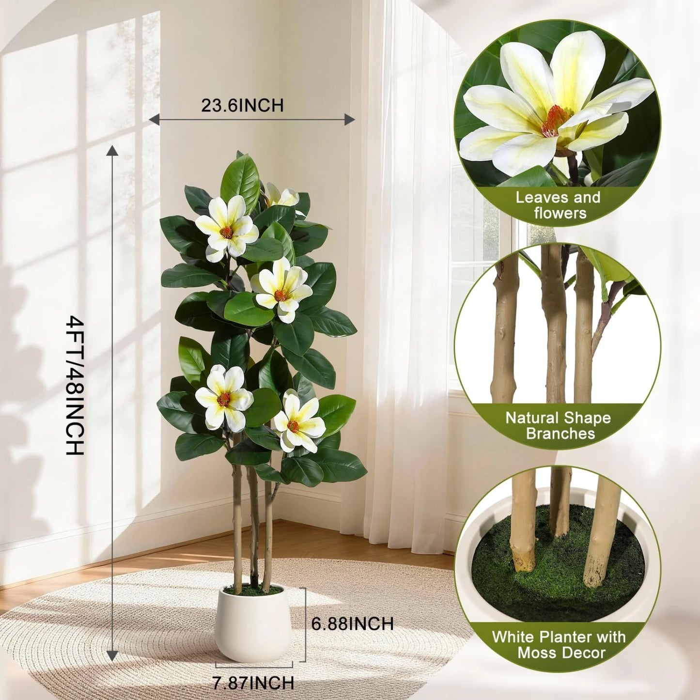 HiMISS Artificial Olive Tree With Lifelike Leaves For Home Decoration