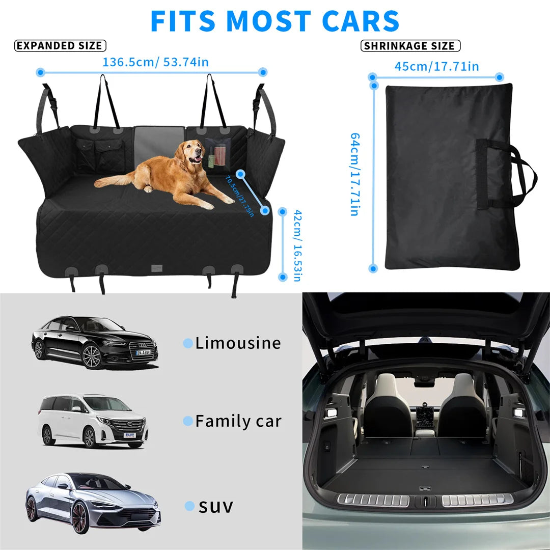 BINGOPAW Waterproof Dog Car Seat Cover Hammock Scratch Proof Back Seat Travel