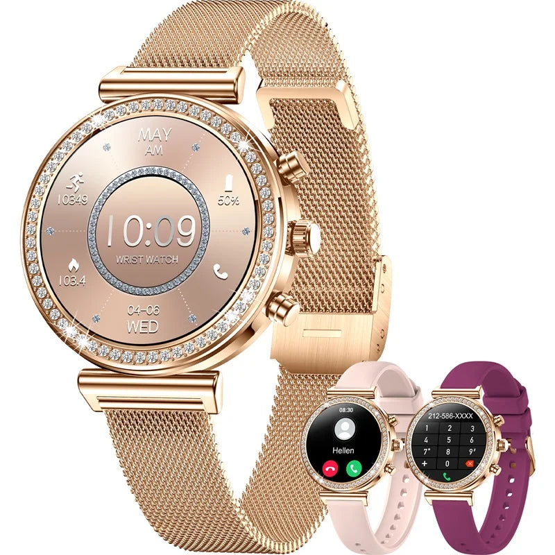 INNOFOVO Ladies Smartwatch With Calls And Messages Compatible iPhone Android
