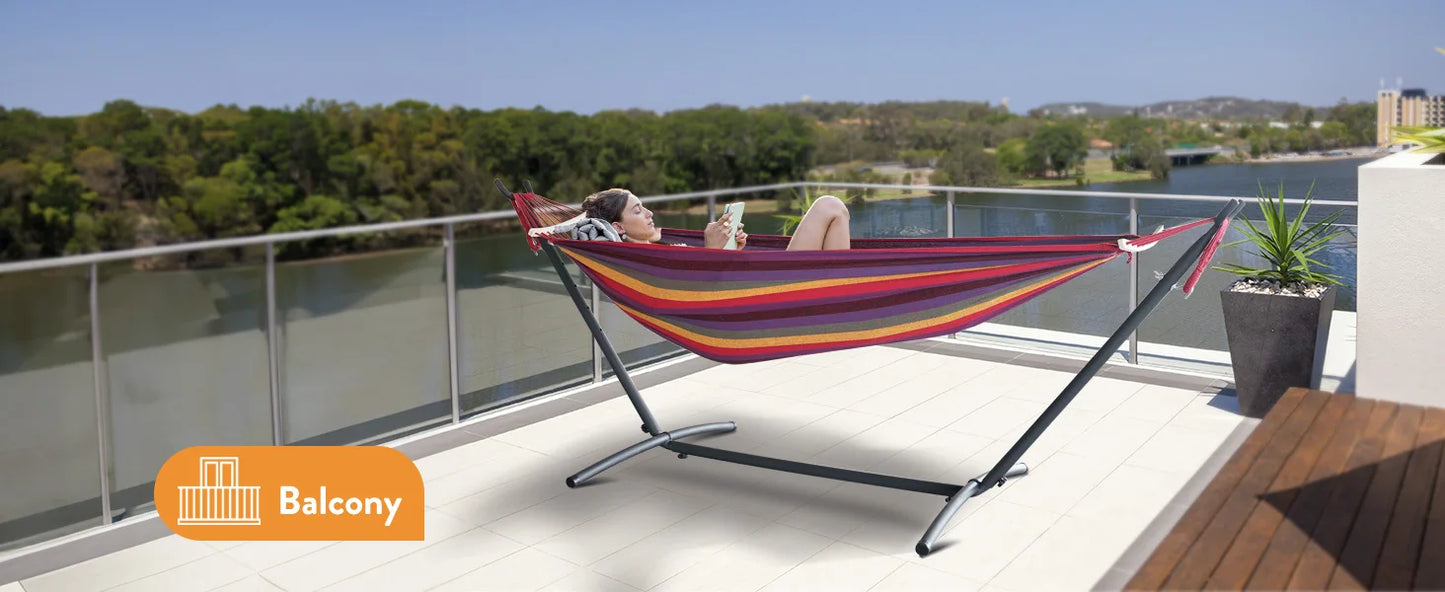Gyroor Adjustable Outdoor Stand Hammock With Storage Bag For Relaxation