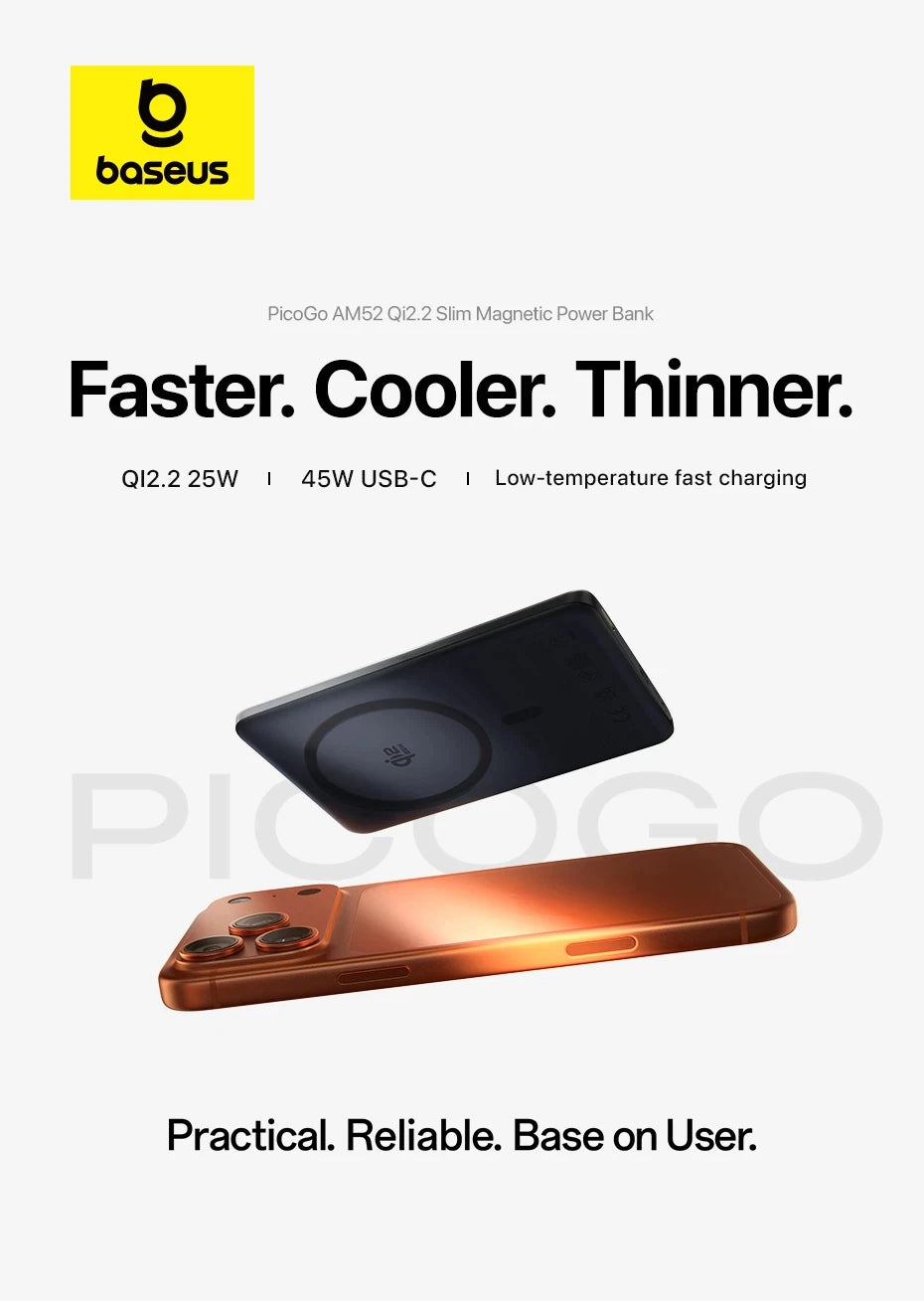 Baseus Qi2 25W Magnetic Wireless Power Bank 10000mAh PD 45W
