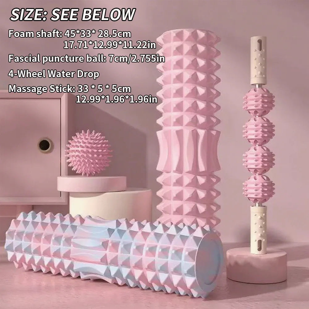 Three Piece Massage Set Massage Ball Roller and Foam Roller