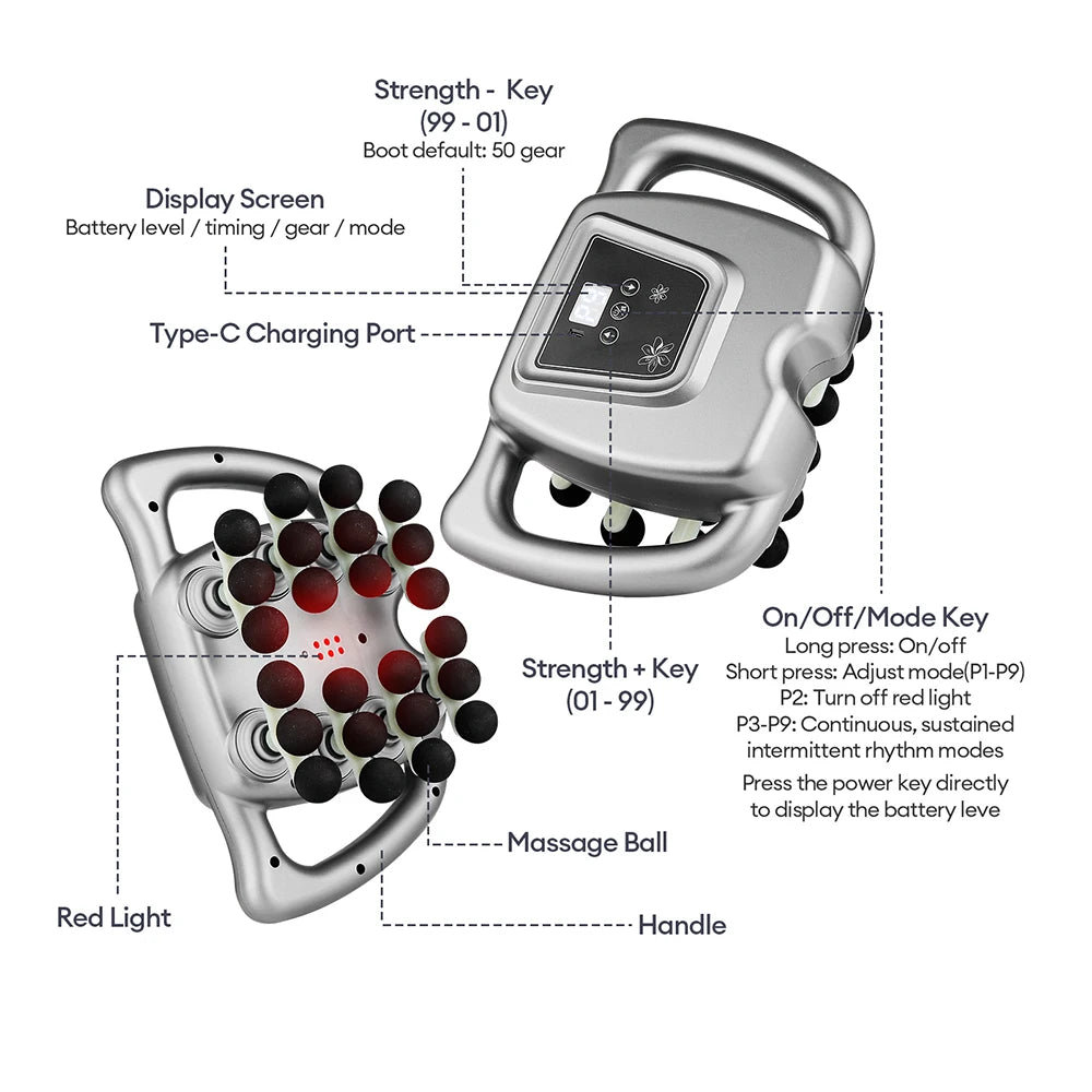 Foreverlily High Frequency Vibration Body Massage Gun Muscle Recovery Tool