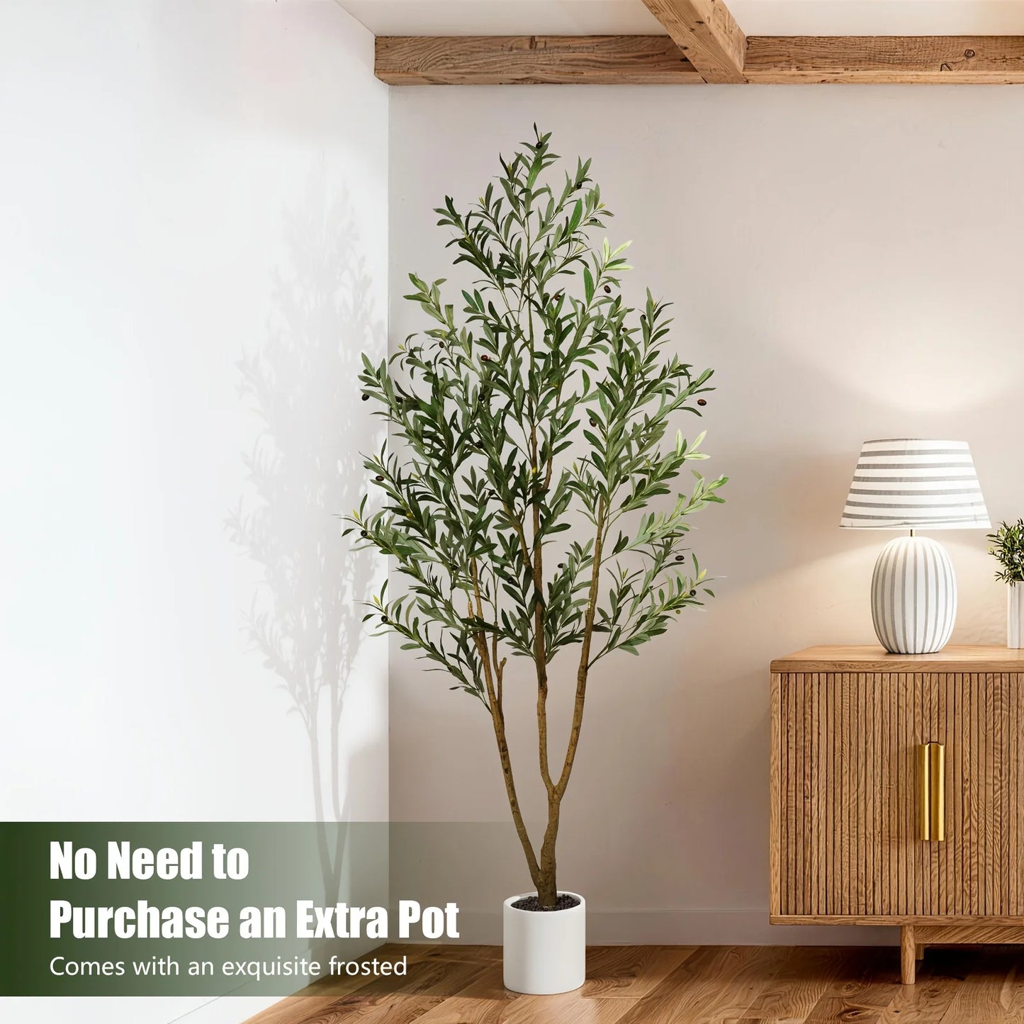Olive Tree Artificial Indoor Decor With Realistic Leaves