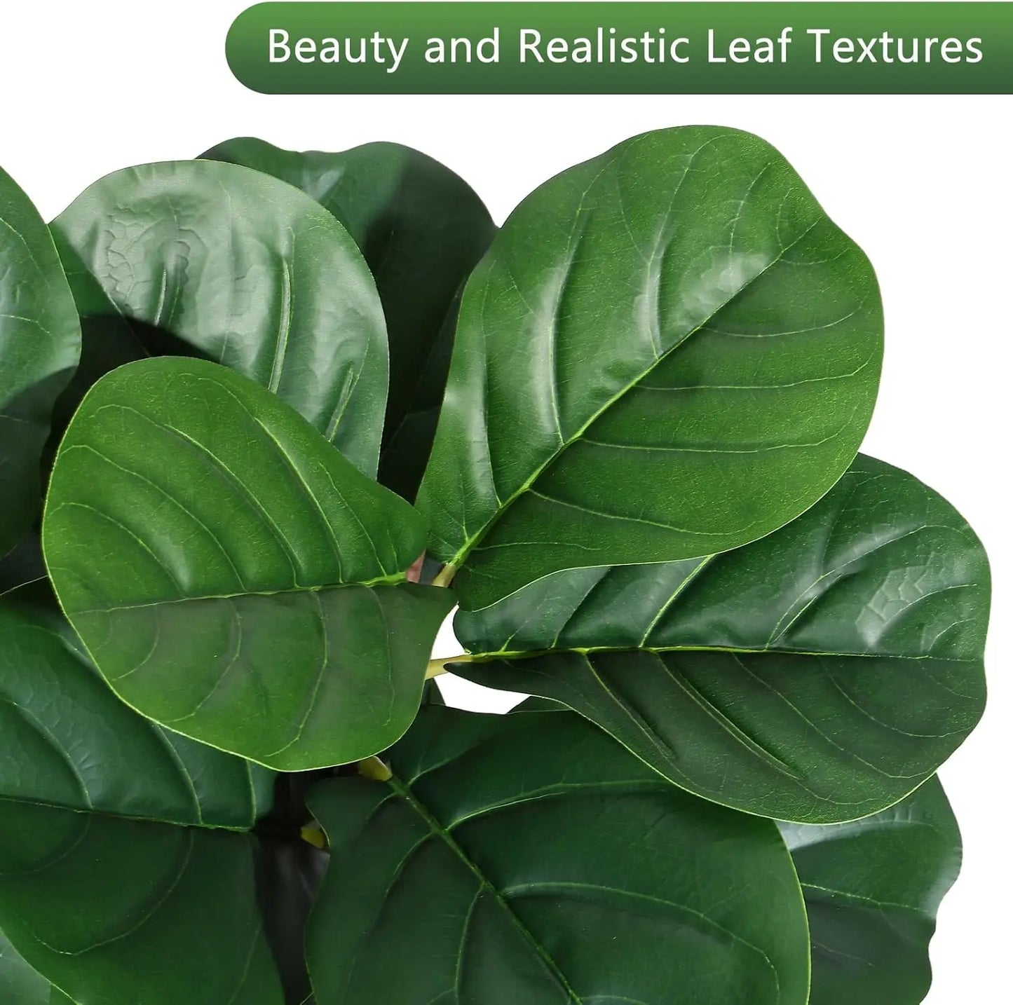 HiMiss Fiddle Leaf Fig Tree Artificial Realistic With Planter Pot