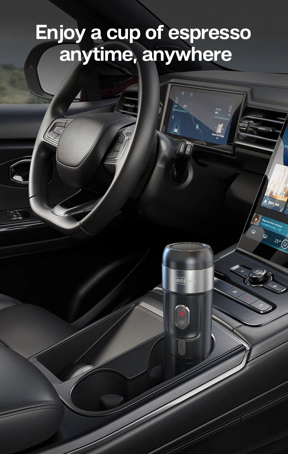 HiBREW Portable Espresso Coffee Machine For Car And Home 12V