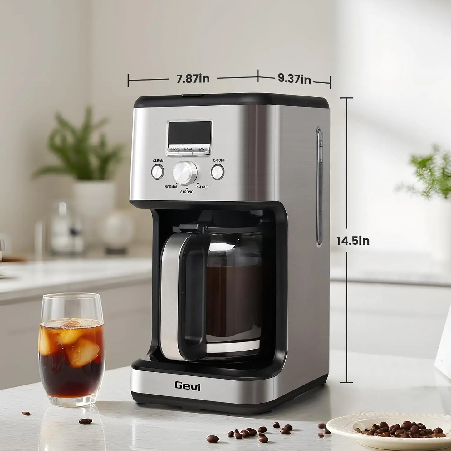 Programmable 14 Cup Drip Coffee Maker With Auto Shutoff