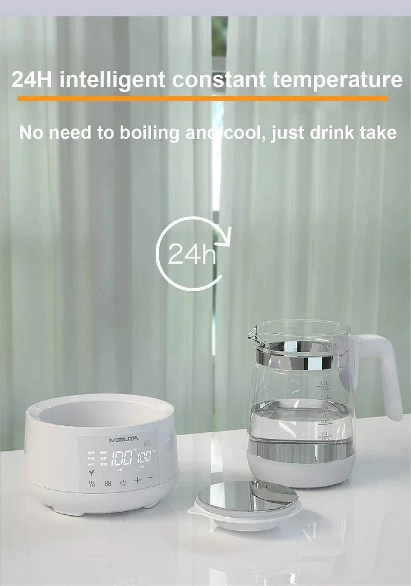 Luouphei Smart Baby Milk Warmer Electric Glass Kettle Temperature Control