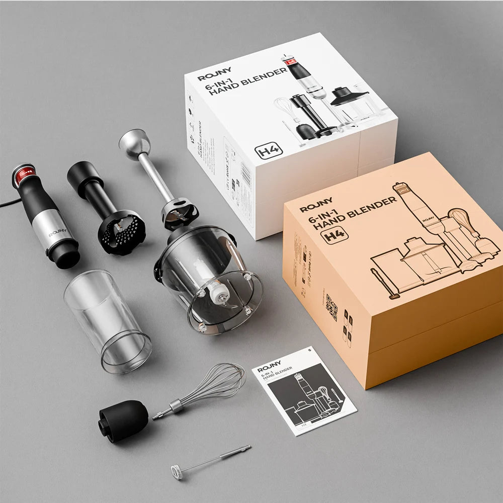 Rouny 1500W Electric Handheld Stick Blender 6 In 1 Immersion