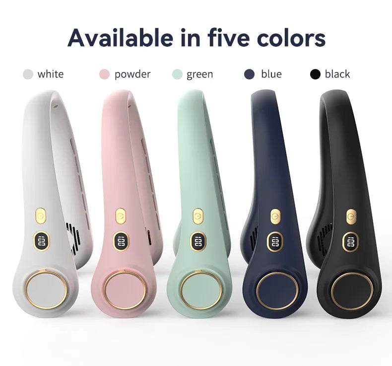 Portable Neck Fan Rechargeable Personal Cooling For Outdoor Travel