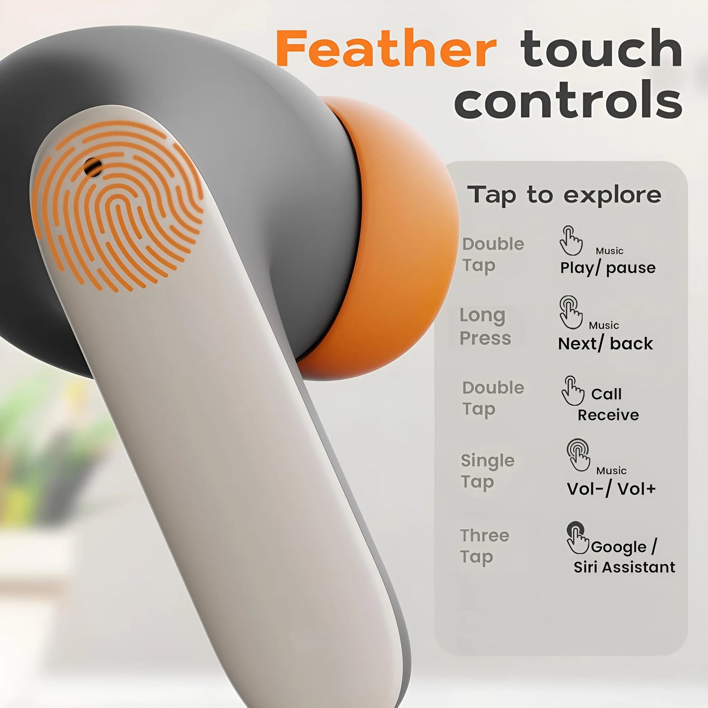 TWS Wireless Earphones With ENC Noise Cancellation And Dual Microphone