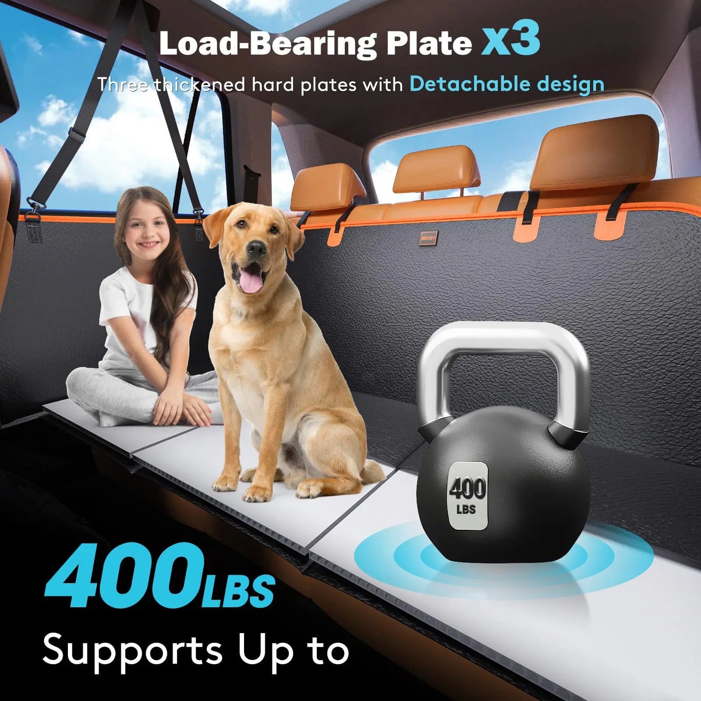 PU Leather Dog Back Seat Extender Waterproof Car Seat Cover