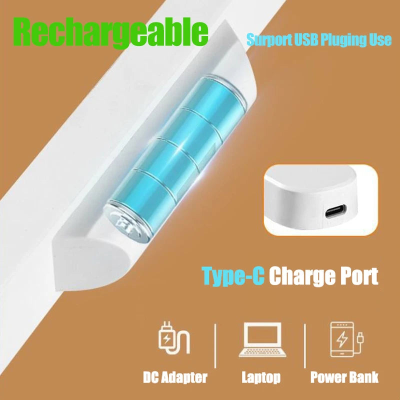 Remote LED Desk Lamp Magnetic Hanging Night Light USB Rechargeable