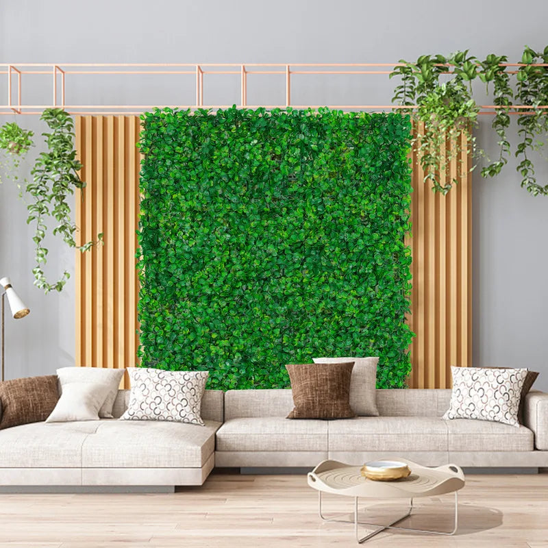 12Pcs Artificial Hedge Panels Garden Grass Mats For Wall Decor
