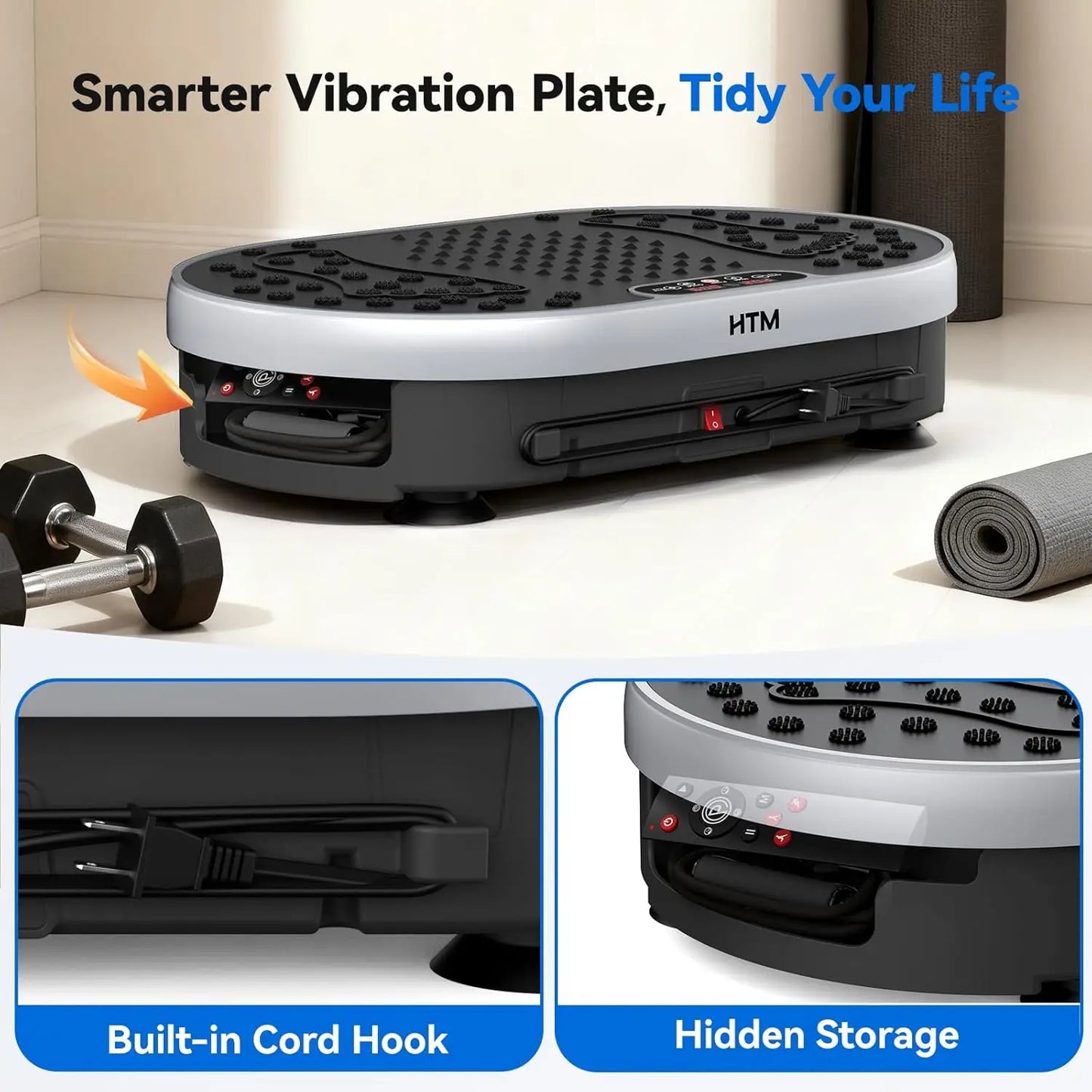 Vibration Plate Exercise Machine With 120 Speed Levels And 9 Preset Programs For Home Fitness Equipment Weight Loss