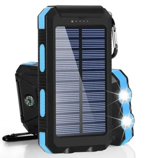 Oloey Solar Power Bank 80000Mah Portable Charger Strong Led Light