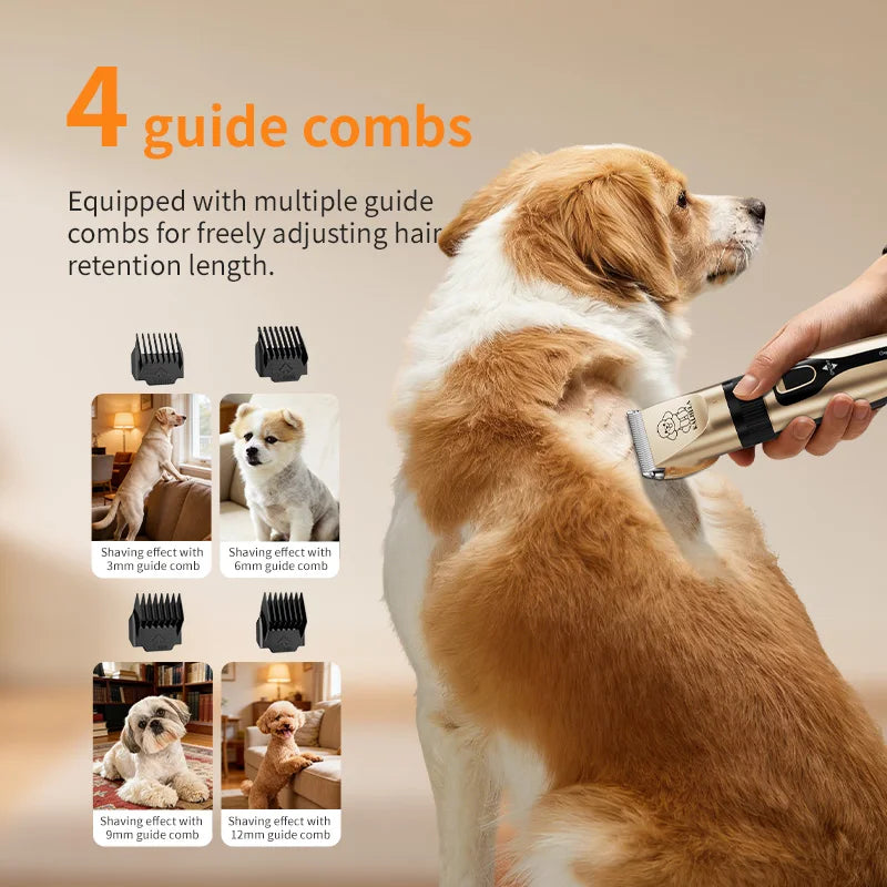 Rechargeable Dog And Cat Grooming Clipper Kit With Nail Clippers