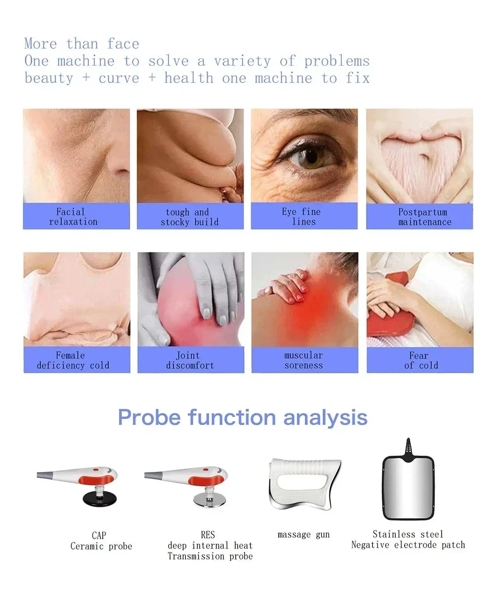 XHUODADA Portable Diathermy Body Slimming Machine Pain Relief Skin Tightening