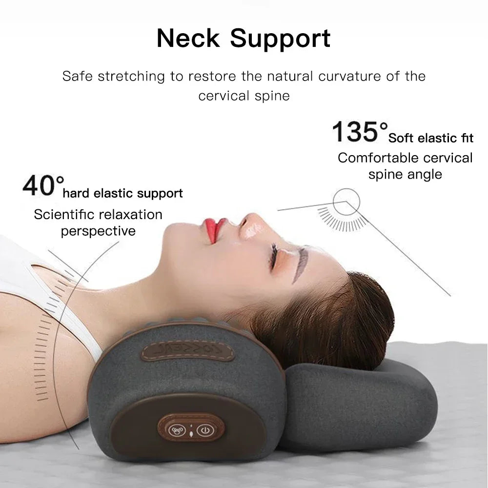 PAQIN Electric Neck Massager Pillow Heating Vibration Cervical Back Support