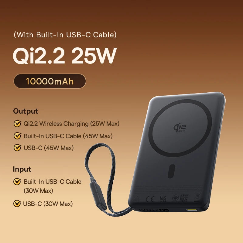 Baseus Qi2 25W Magnetic Wireless Power Bank 10000mAh PD 45W