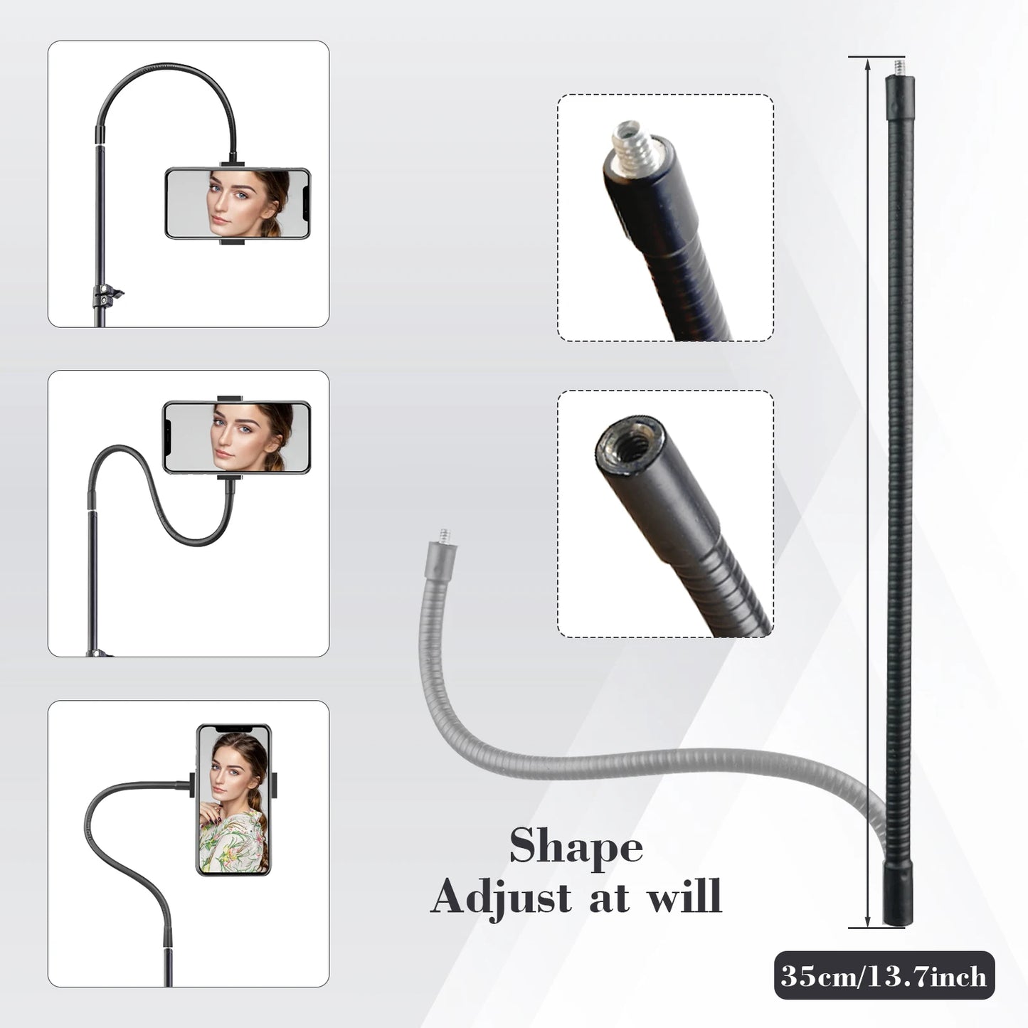 UEGOGO Portable Aluminum Tripod With Detachable Phone Clip And Wireless Remote