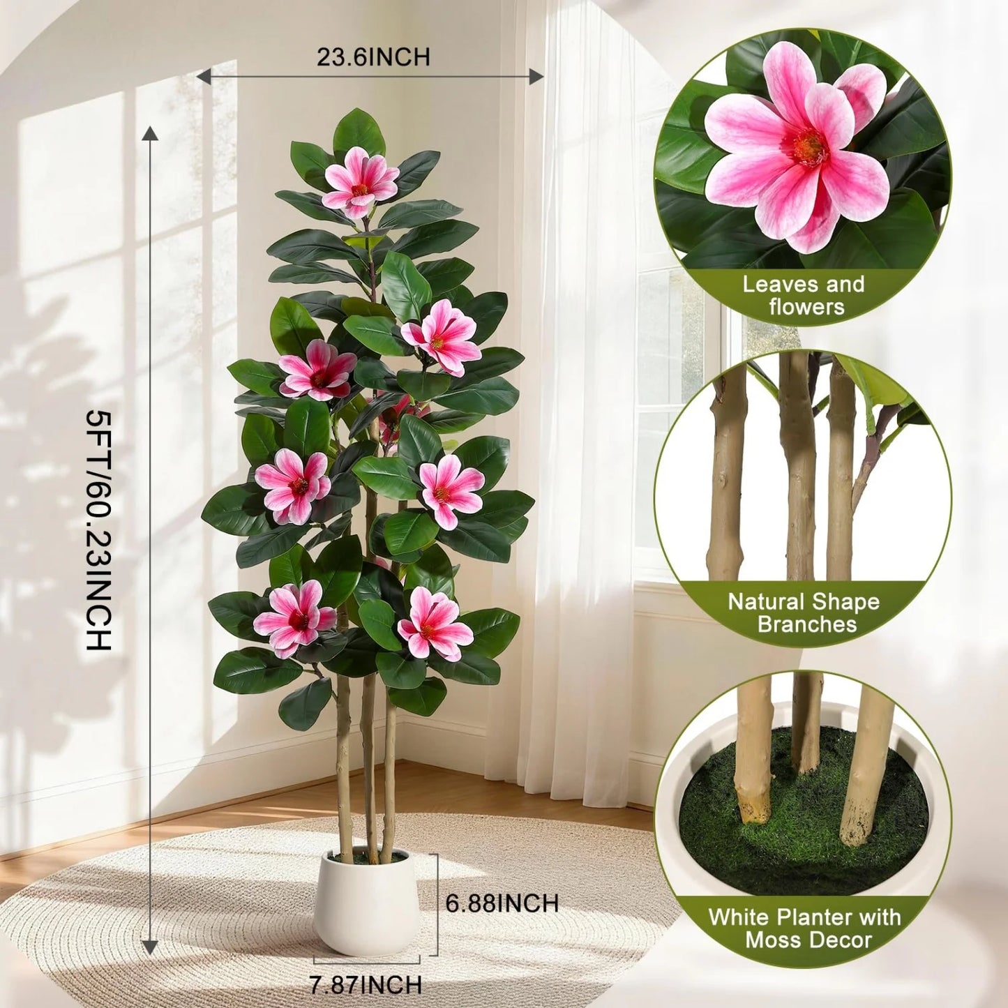 HiMISS Artificial Olive Tree With Lifelike Leaves For Home Decoration
