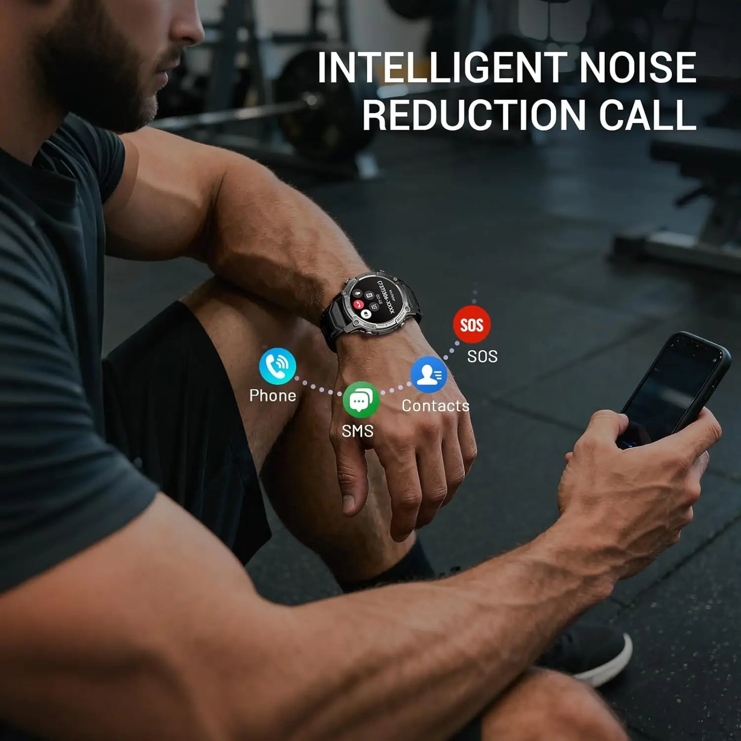AI Smart Watch With GPS And Offline Maps AMOLED Display